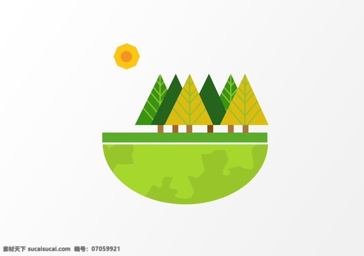 绿色 地球 植物 春天 元素 植物元素 植物素材 树林 树木 树 绿色元素 绿色素材 绿树 太阳 太阳元素 卡通树木 地球元素 地球素材 环保元素 环保素材 装饰图案 装饰元素