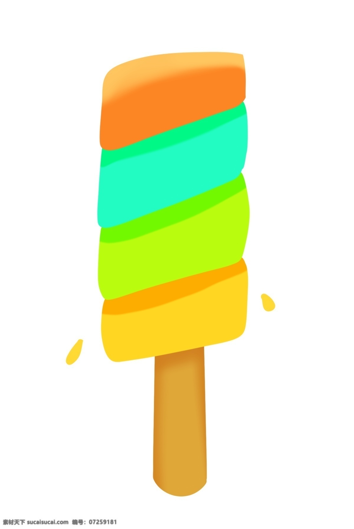 彩色 冰淇淋 冰棒 彩色冰淇淋 夏季