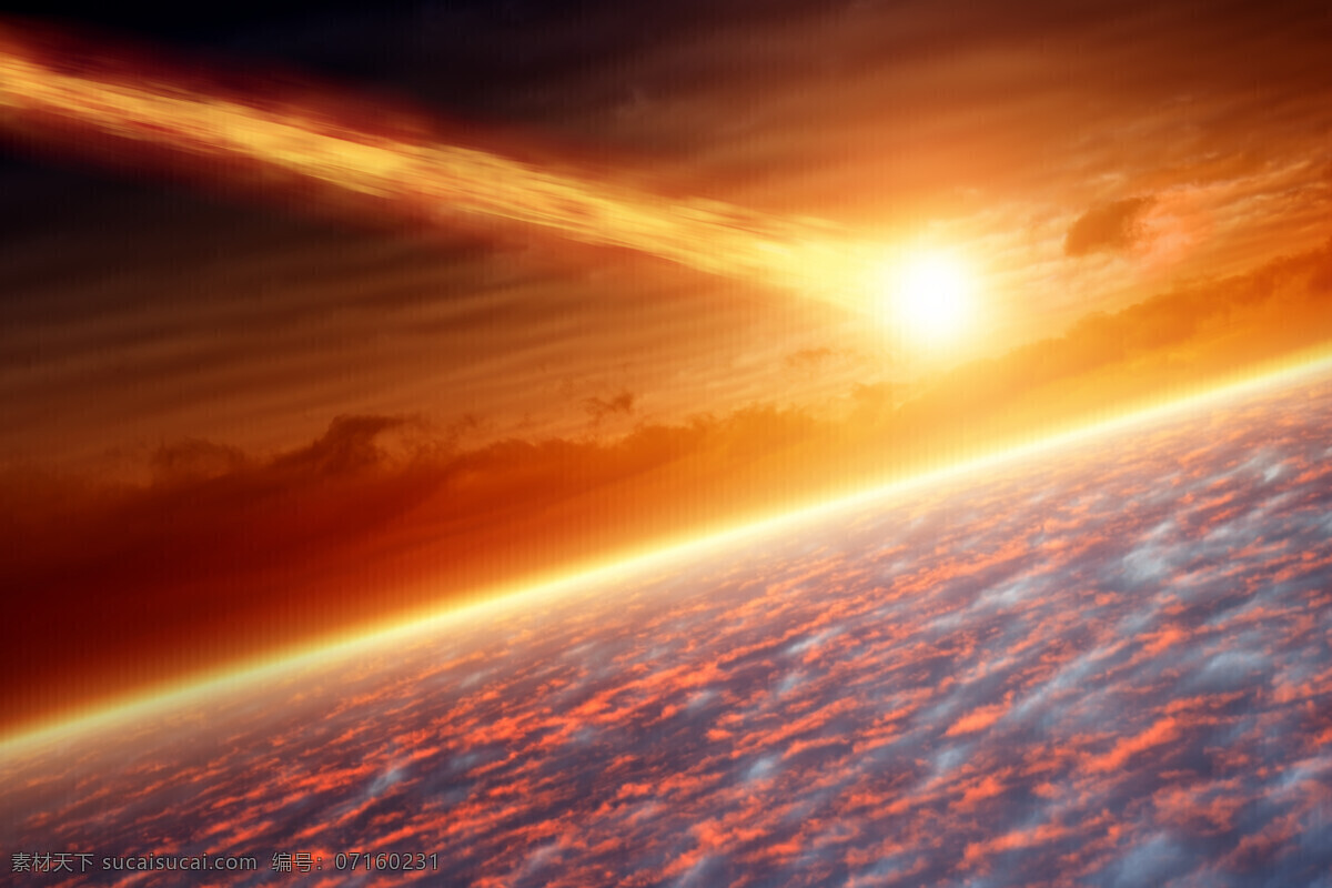 小行星 撞击 地球 陨石坠落 撞击地球 灾难 其他风光 风景图片