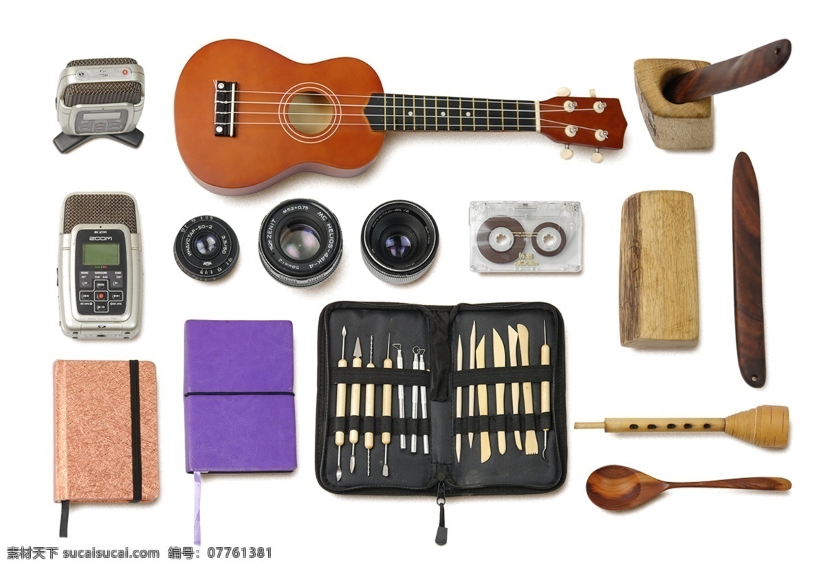 各种 乐器 本子 勺子 音乐 机器 器具