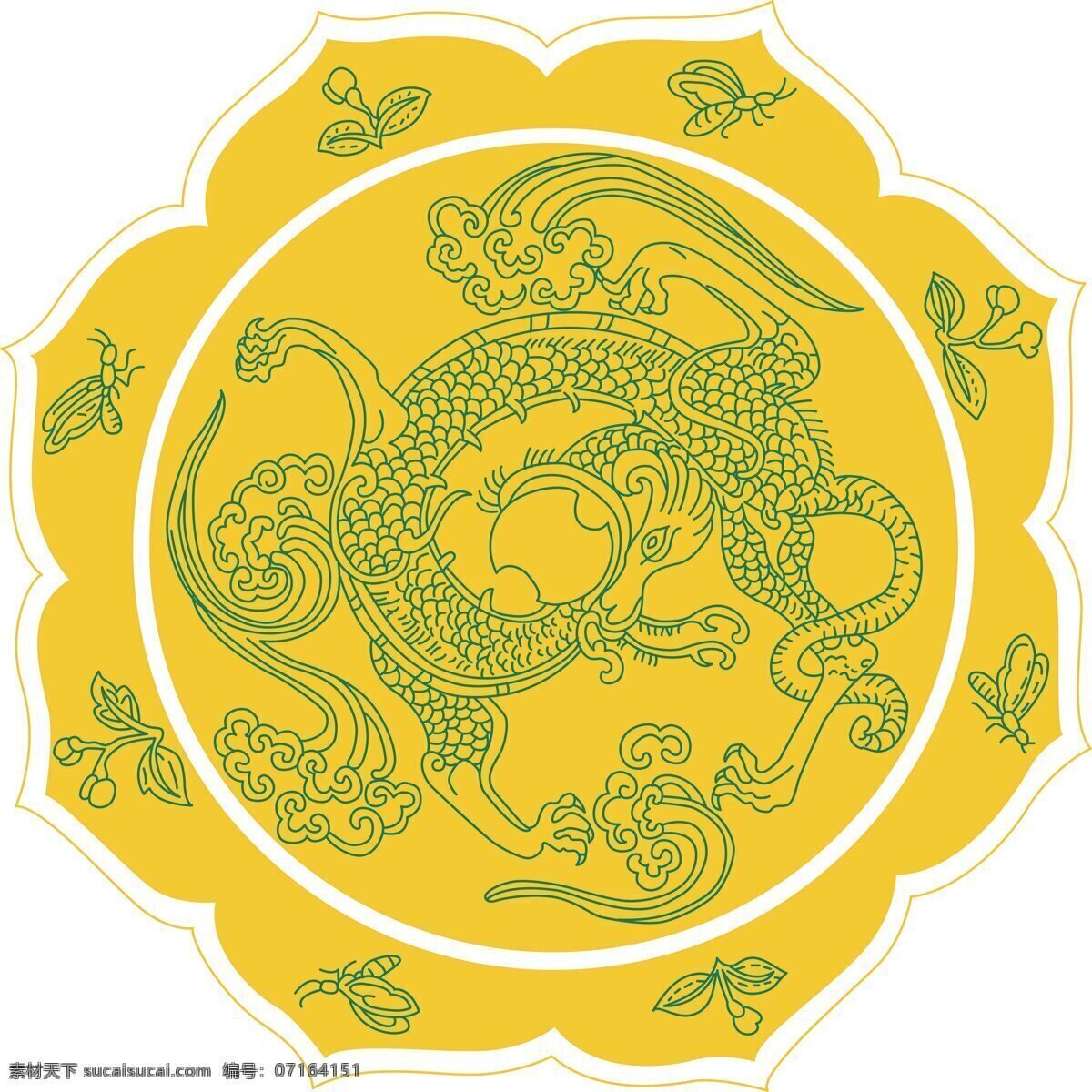 艺术 插画 卡通 插图 传统艺术 图案 吉祥 龙纹 剪纸艺术 文化艺术 传统文化