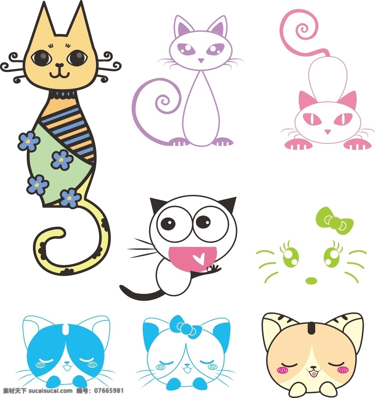 卡通 猫咪 可爱 动物 猫 卡通动物 猫头 猫造型 卡通造型 卡爱猫咪 性感猫咪