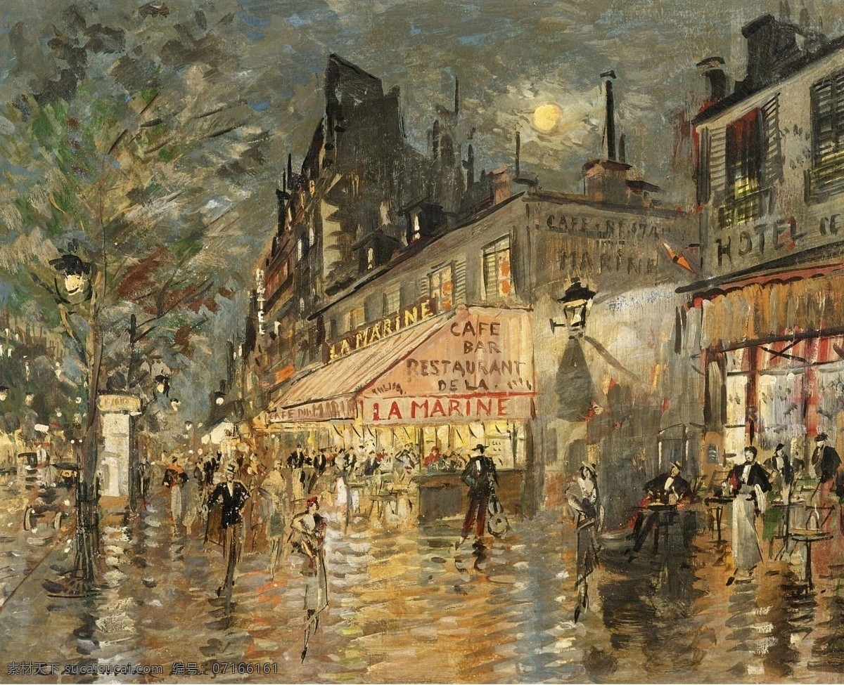 大师 画家 风景画 静物 油画 建筑 装饰画 paris marin la cafe korovin constantin 人物 高清 西方 国外 现代 家居装饰素材