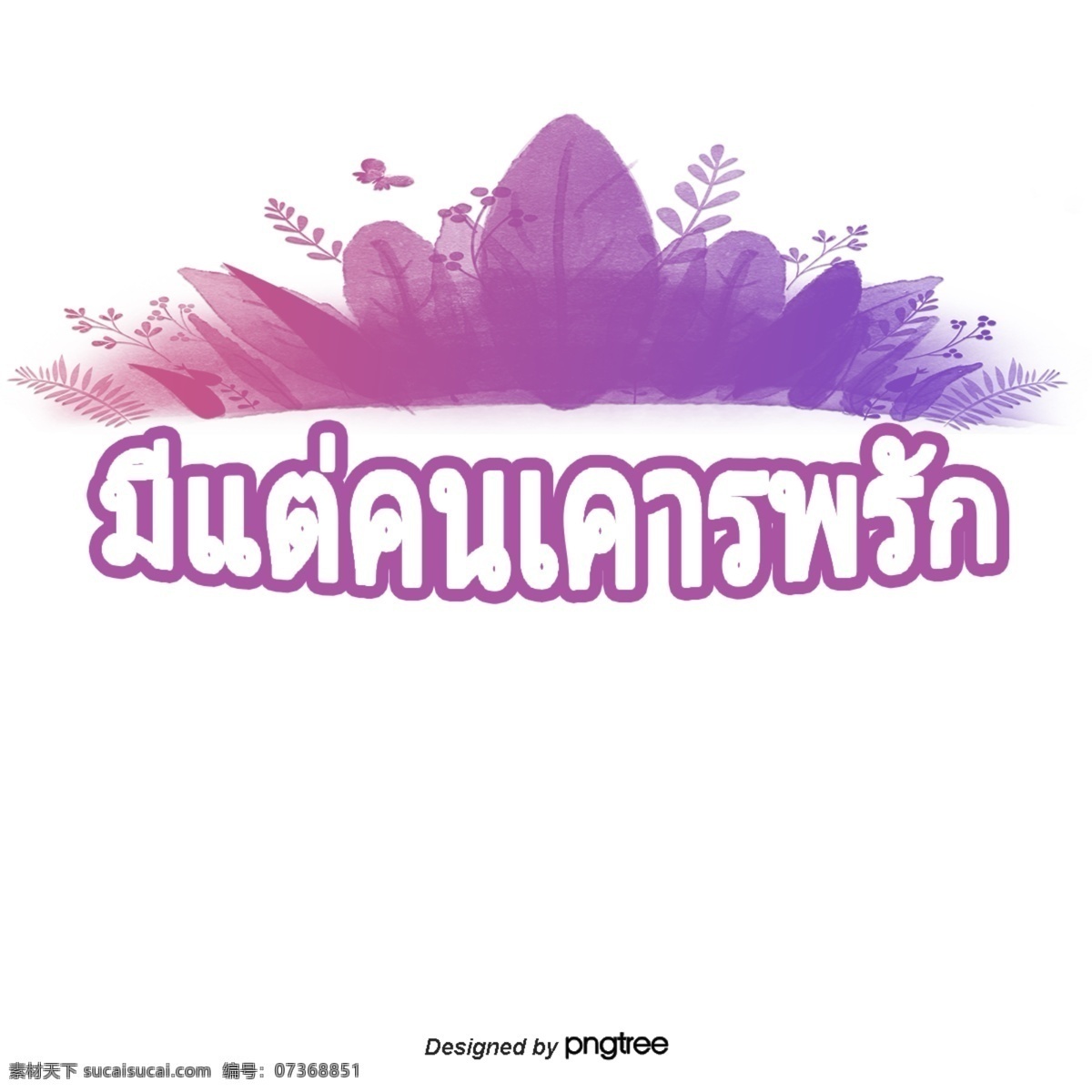 泰国人 喜欢 尊重 汉字 字体 紫色 鲜花 蹄 花 条纹