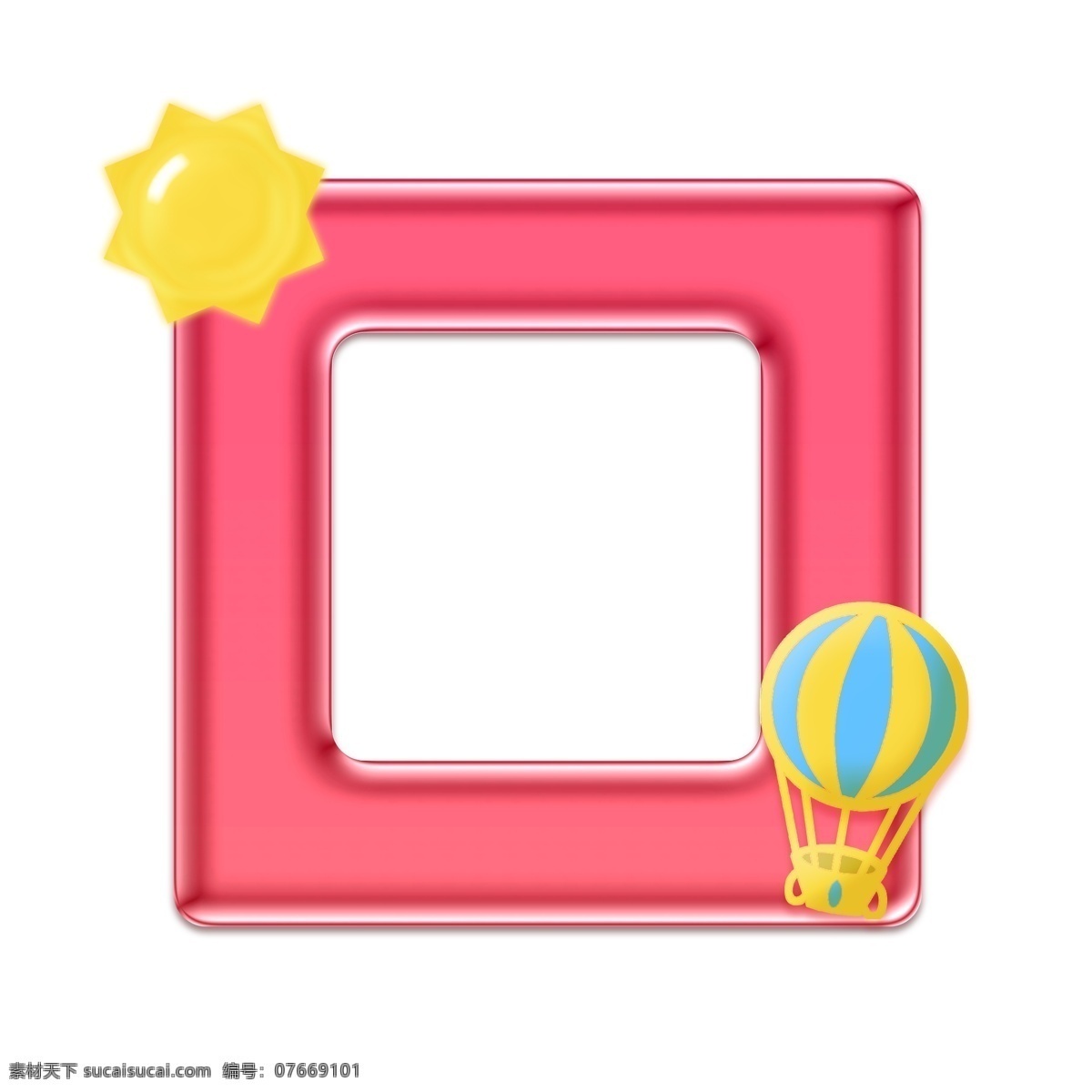 粉红 糖果 色 水晶 立体 相框 二维码 边框 立体边框 水晶边框 卡通边框 糖果色相框 冰淇淋 边框设计 粉红立体相框 质感