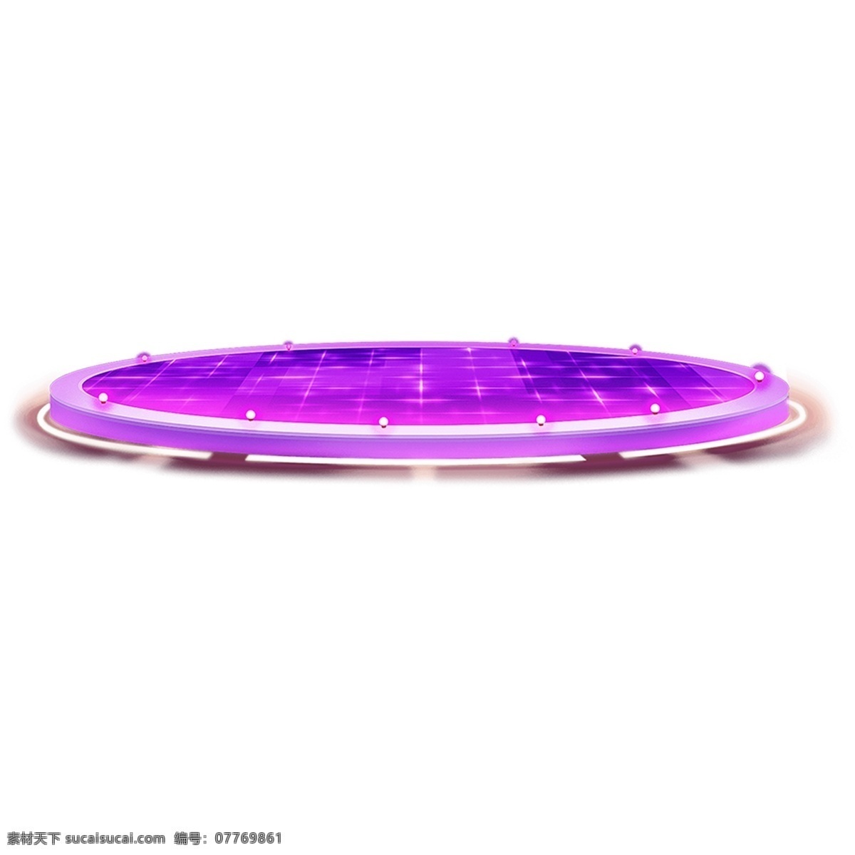 紫色 时尚 舞台 圆形 装饰素材