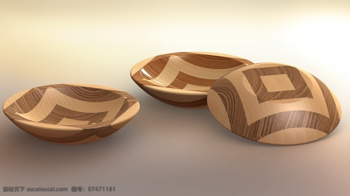 木碗 段 solidworks 3d模型素材 其他3d模型