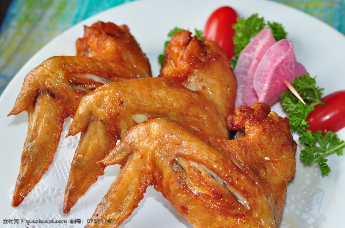 奥尔良烤全翅 摄影图 餐饮摄影 西餐美食 餐饮美食