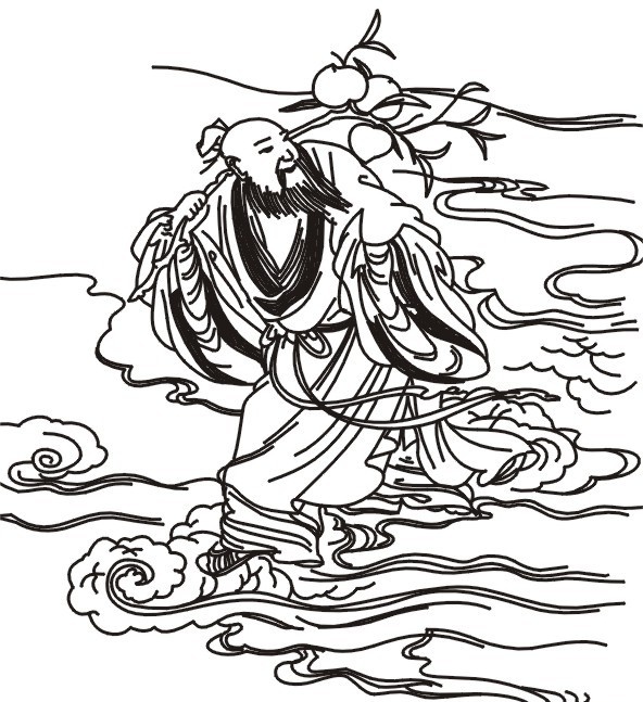 寿仙 寿桃 寿 寿老人 弥勒佛 宗教信仰 文化艺术 矢量