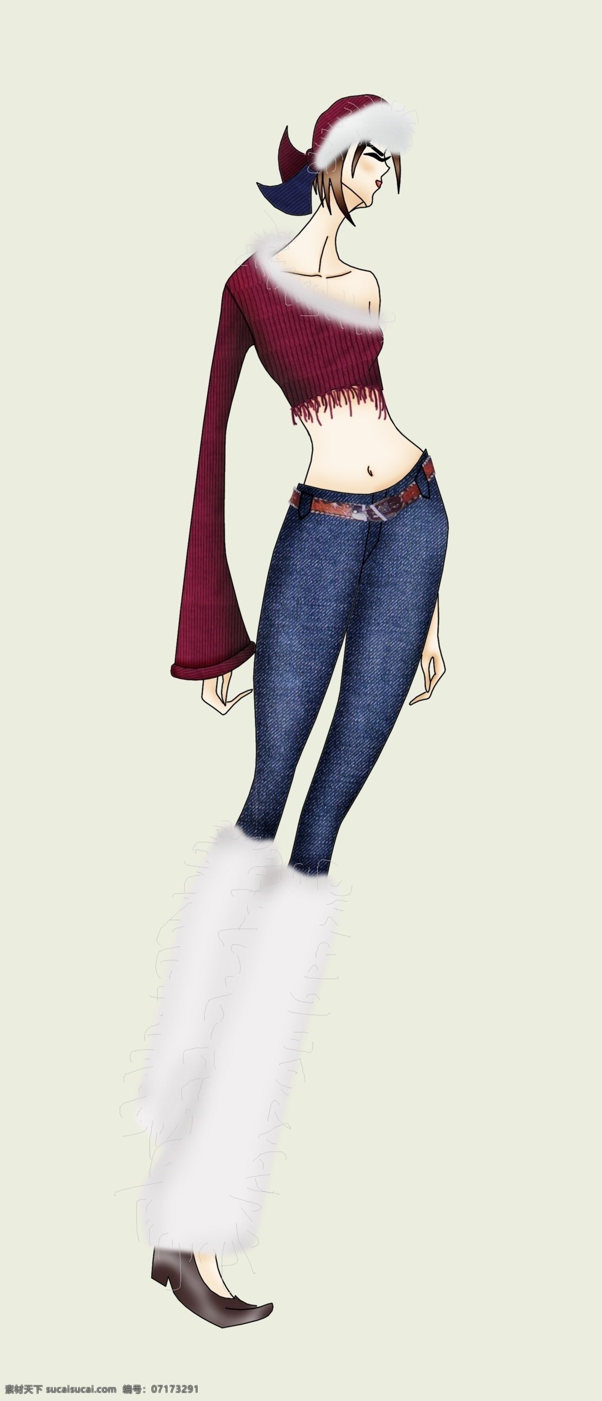 服装 手 绘图 服装手绘图 手绘 效果图 手绘美女图 原创设计 其他原创设计