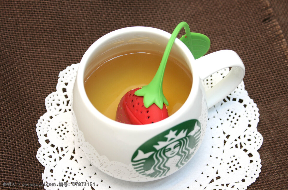 家居生活 可爱创意 泡茶 清新 生活百科 塑料 叶子 草莓 滤 茶 器 草莓滤茶器 星 巴克 杯子 绿茶
