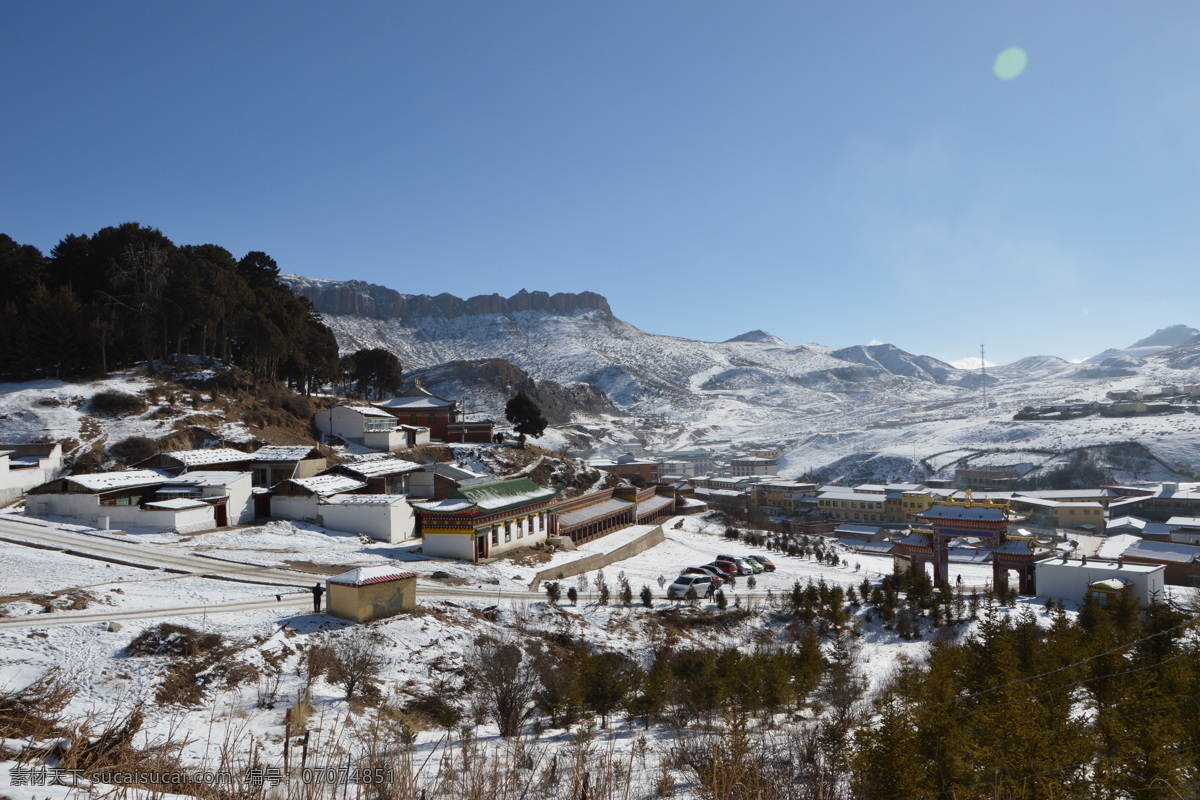 自然风景 少数民族 佛教 藏族建筑 雪山 甘南 自然景观