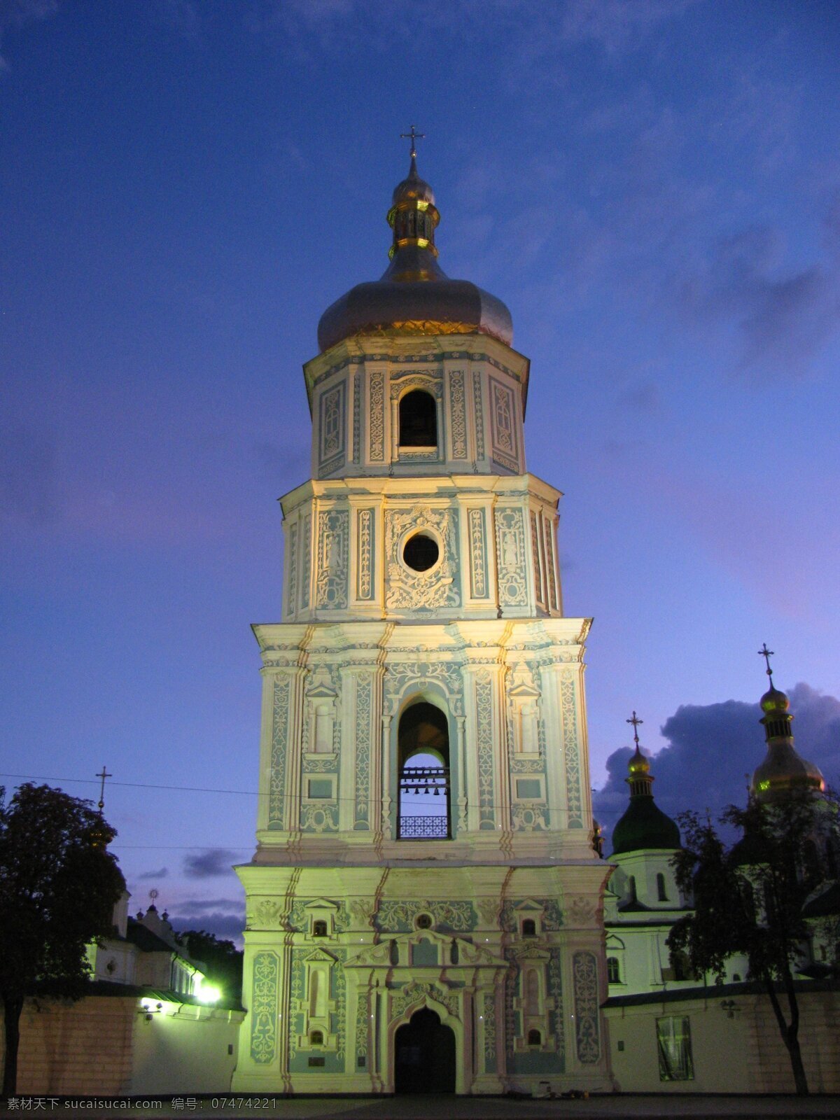 国外旅游 教堂 旅游摄影 塔楼 基辅 圣米 哈伊尔 乌克兰 东欧 矢量图 日常生活