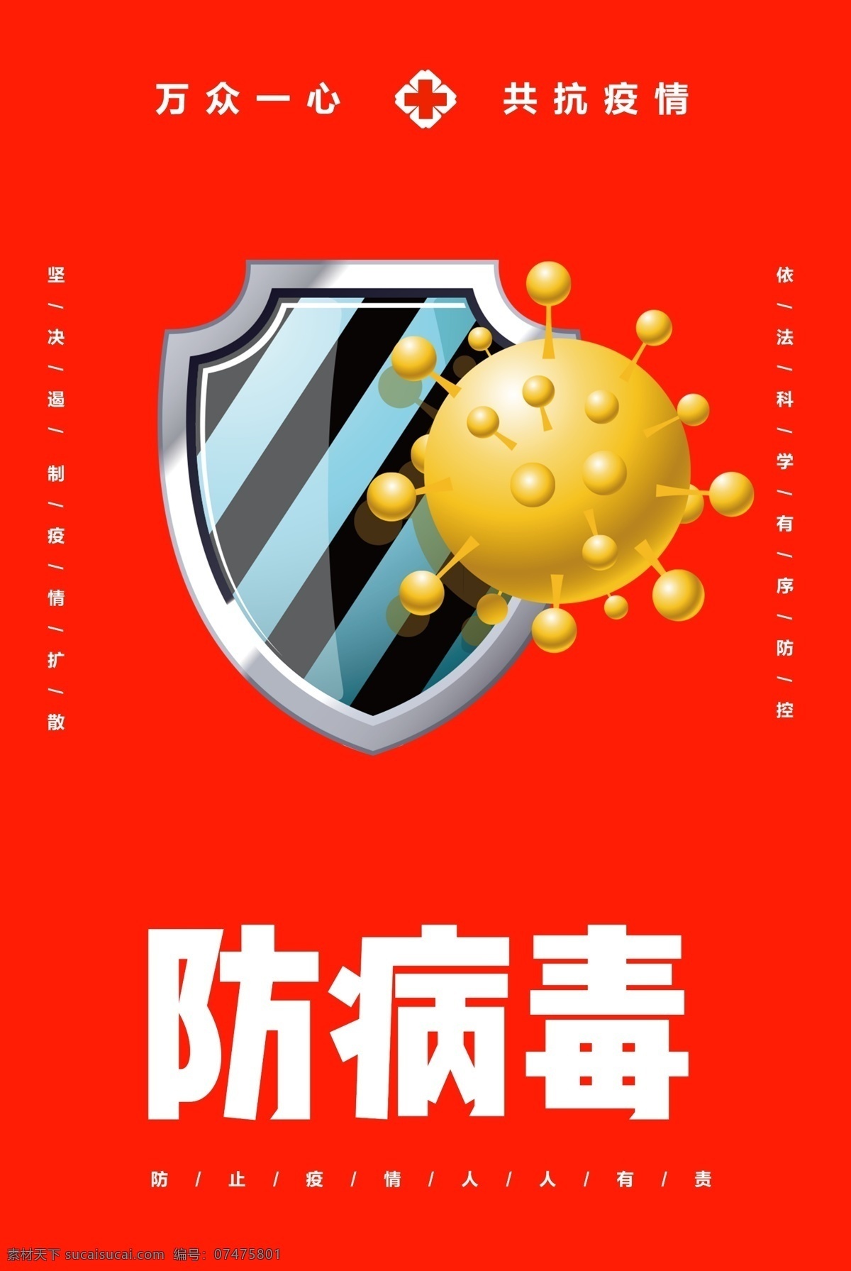 冠状 病毒 防疫 海报 防控 疫情 宣传 戴口罩 公益 冠状病毒 肺炎 图解 科普 症状 武汉 卡通 知识 展板 医学 红色 冠状病毒防疫