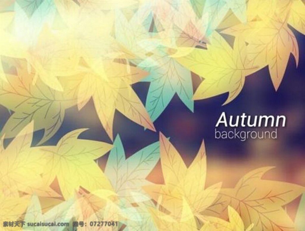 秋天广告背景 秋天 叶子 黄色的叶子 枫叶 矢量背景