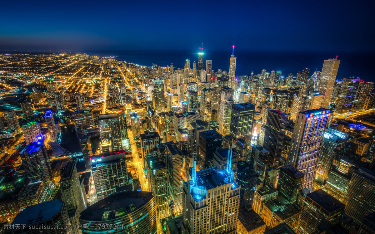芝加哥 摩天大厦 都市 大都市 城市 夜景 灯火 成熟夜色 午夜 追踪 潮牌 街坊 附近 自然景观 自然风景