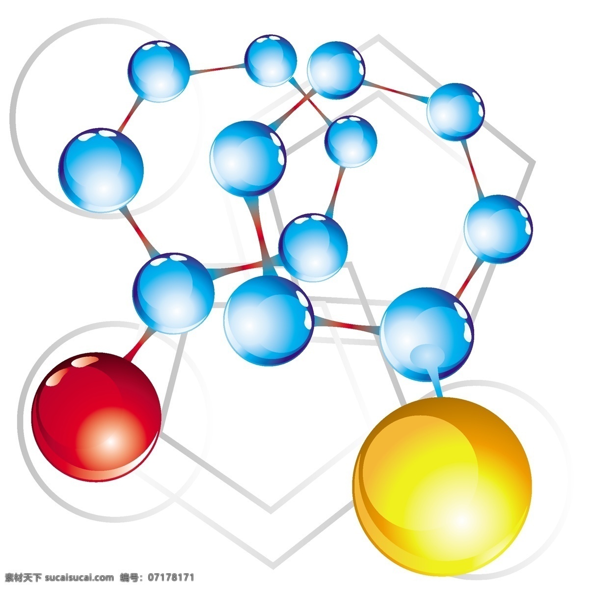 向量 分子结构 化工 球 水晶球 矢量图 其他矢量图