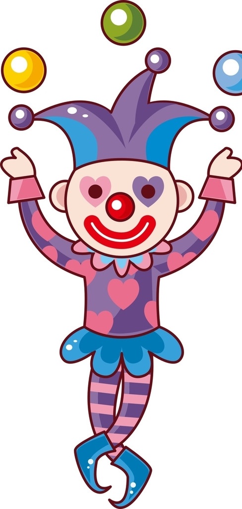 小丑 马戏团 杂耍班 献丑 游戏 纸牌 图案 动漫动画 动漫人物