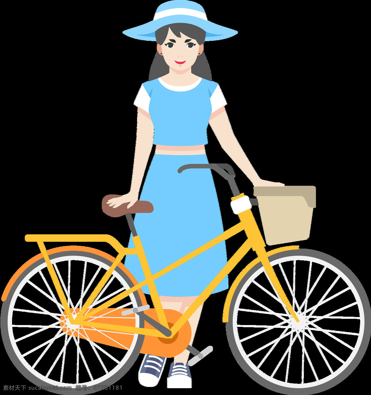 蓝 裙子 女孩 自行车 免 抠 透明 图 层 共享单车 女式单车 男式单车 电动车 绿色低碳 绿色环保 环保电动车 健身单车 摩拜 ofo单车 小蓝单车 双人单车 多人单车