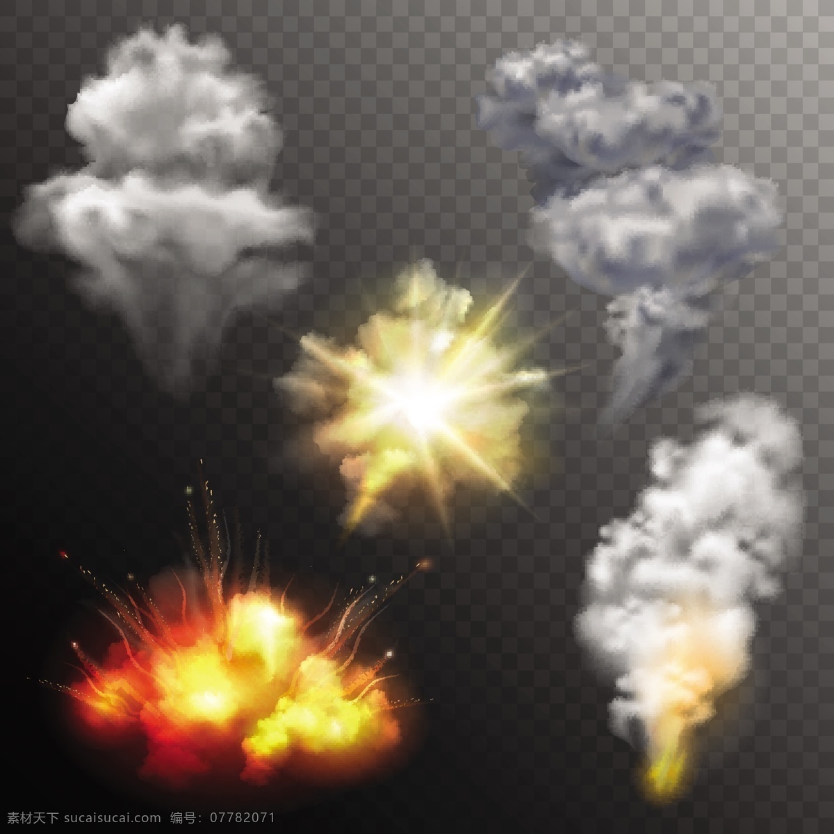 爆炸烟雾 核弹 爆炸 特效 氢弹 原子弹 蘑菇云 烟雾 硝烟 燃烧 炸弹 爆破 浓烟 火焰