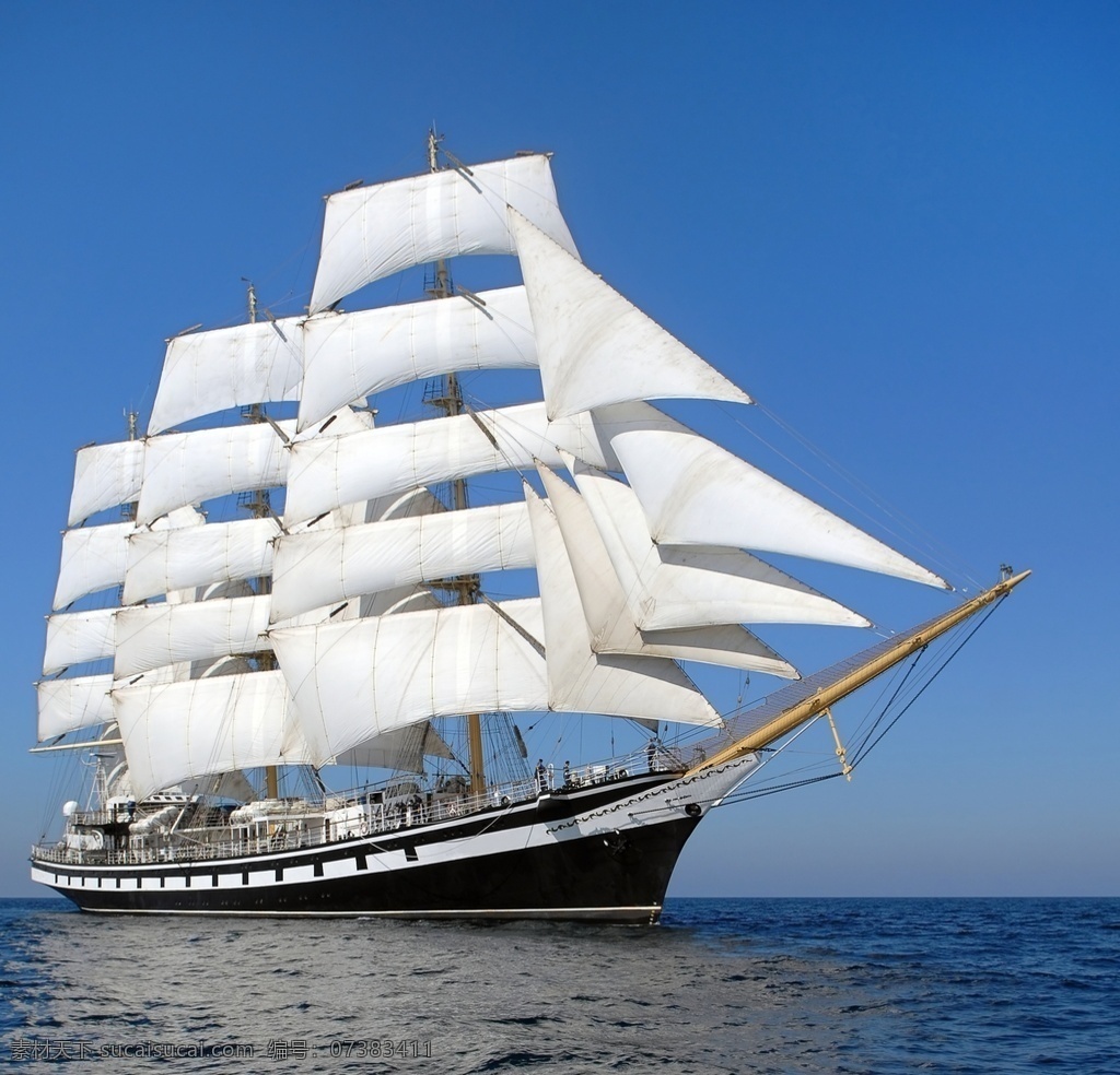 帆船 船只 船 海 海洋 桅 扬帆 现代科技 交通工具