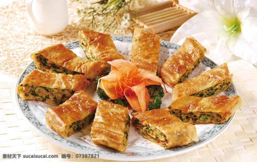 三鲜黄金卷 美食 传统美食 餐饮美食 高清菜谱用图