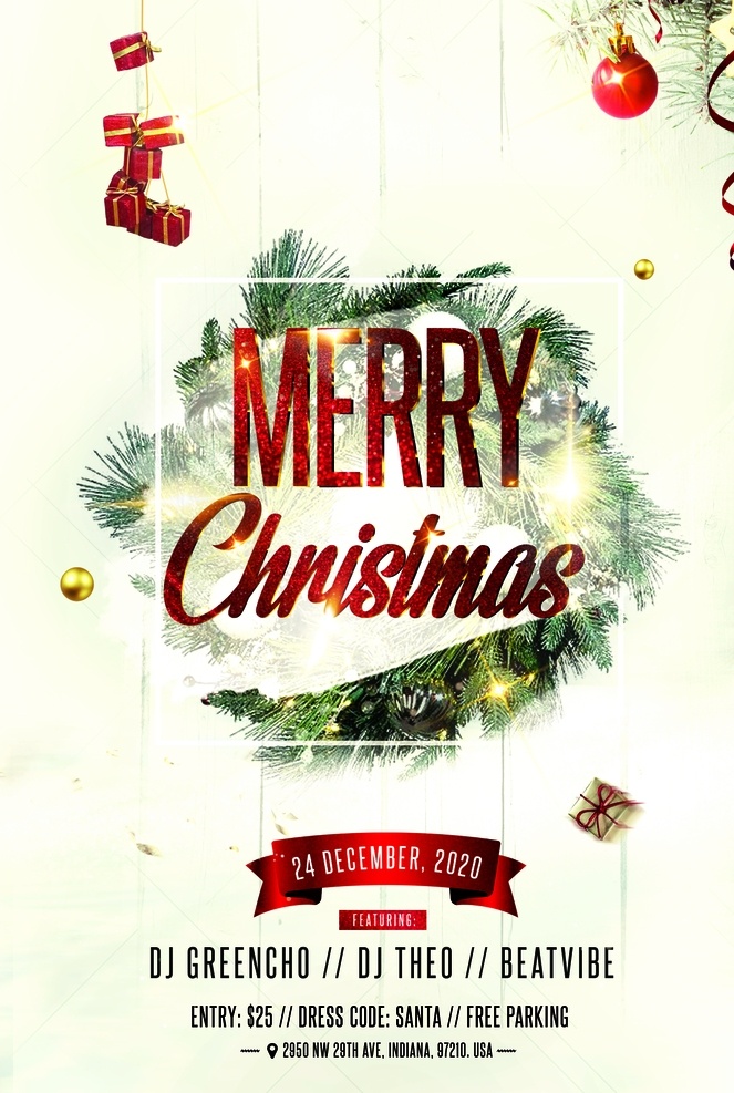 2020 圣诞节 海报 装饰 礼物 宣传 背景 圣诞节日 广告海报