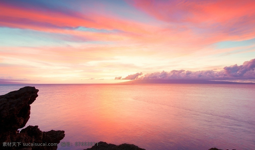 彩霞 晚霞 海景 海洋 海边 海岸 大海 黄昏 唯美 云彩 美景 景观 风景 风光 梦幻 壁纸 美丽自然 自然风景 自然景观