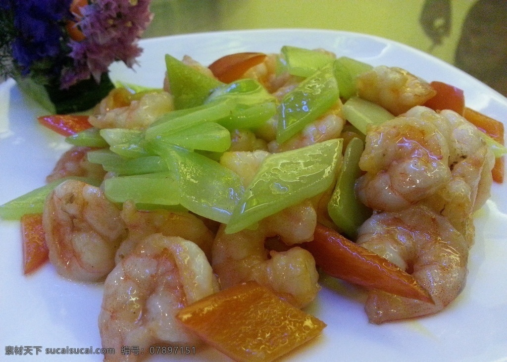 滑炒虾仁 精品菜图 餐饮美食 传统美食