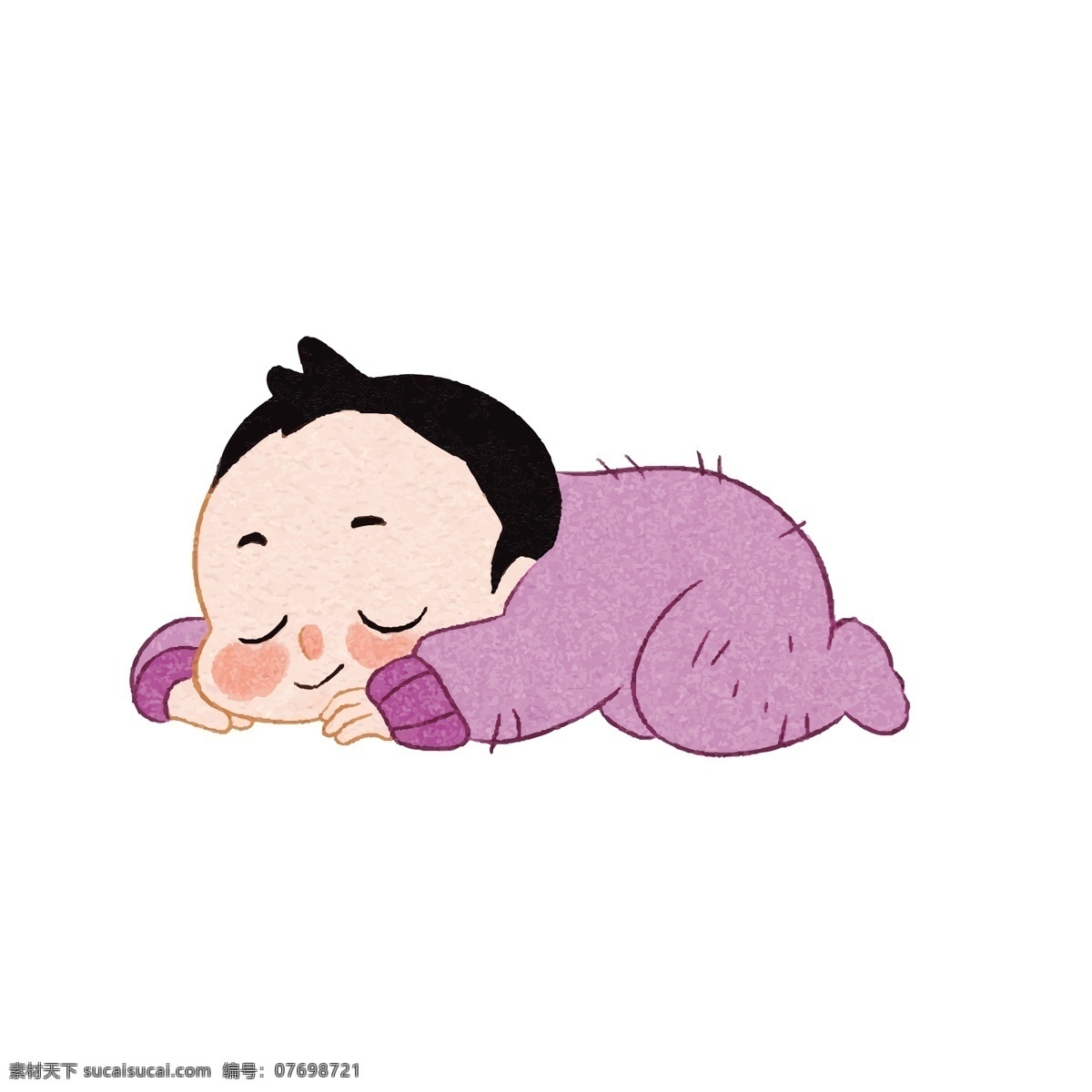 趴 睡觉 小孩 矢量 可爱小孩 紫色 紫色衣服 趴着 睡觉的小孩 睡觉的娃娃 娃娃 可爱娃娃