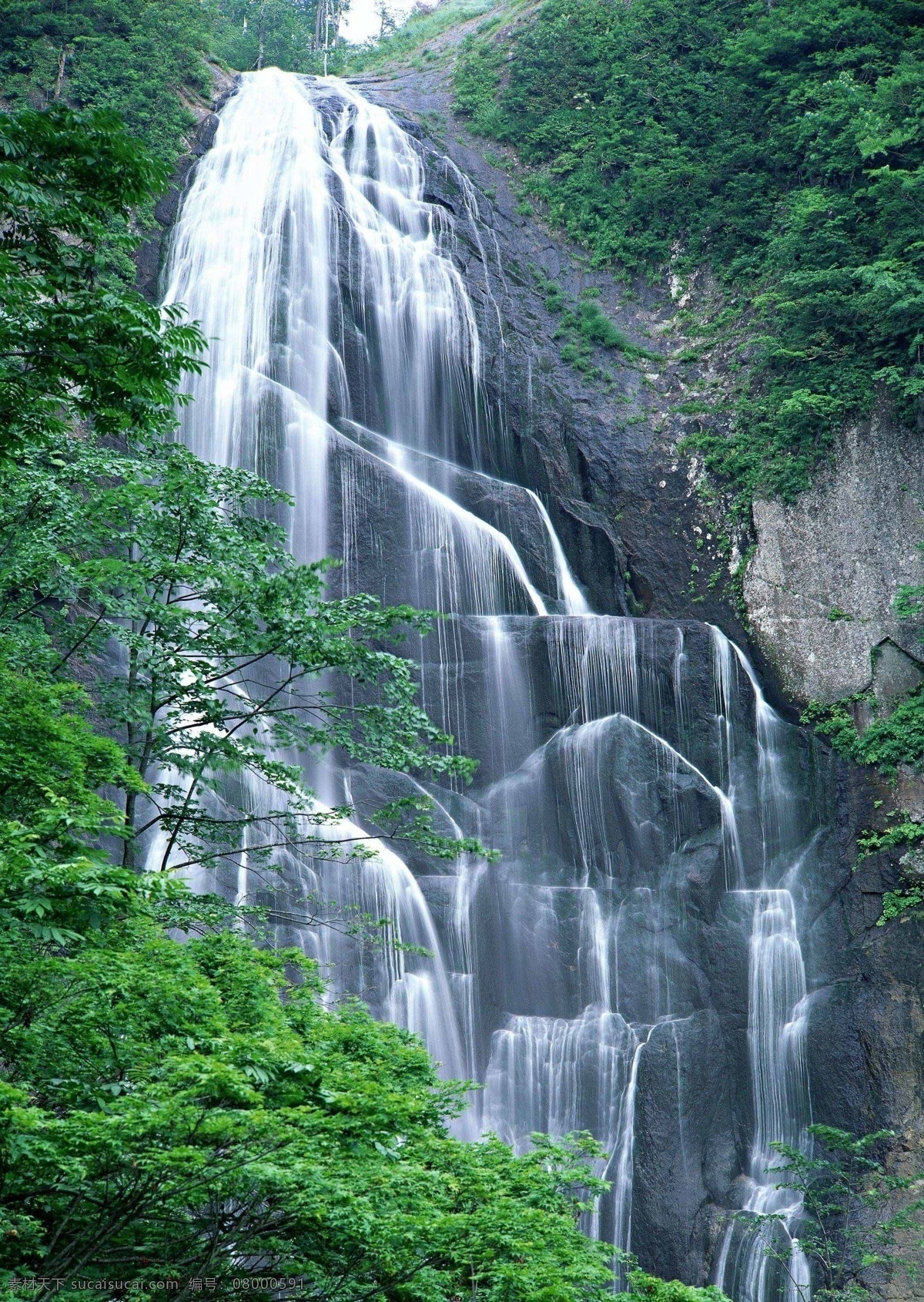 高山流水 瀑布 高山 流泉 山川 山水 山石 山水风景 风景 自然景观