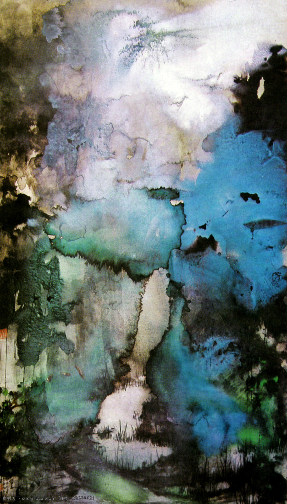 张大千 幽谷图 中国名画素材 精品 国粹 国画 山水画 山水 近现代 画家 作品集 传统文化 绘画 手绘 艺术 图画 绘图 书法 文化艺术 绘画书法 中国美术素材 设计素材 设计图库