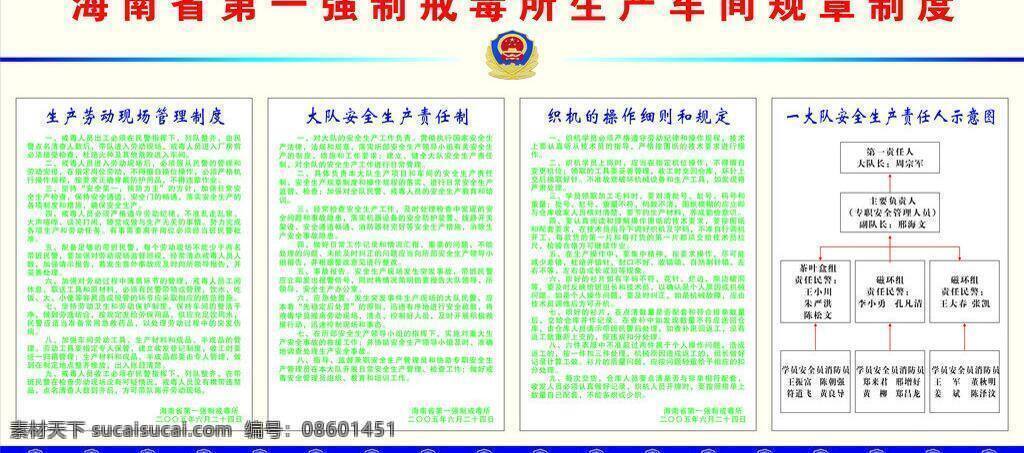 戒毒所 车间 制度 矢量 模板下载 车间制度 海南省 第一戒毒所 强制戒毒所 生产车间 职责 白色