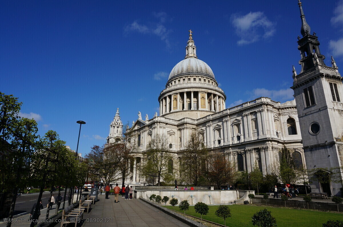 伦敦 圣保罗 大 教堂 英国 外观 建筑摄影 建筑园林