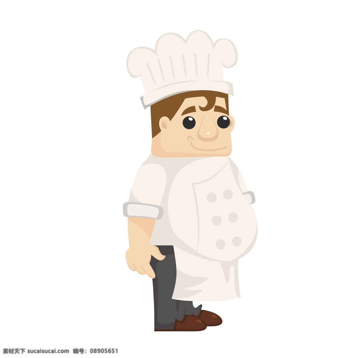 胖胖 厨师 度 站 姿 矢量 站姿45度 站姿 卡通 卡通厨师 厨师制服 制服 可爱 可爱的厨师 胖胖的厨师 厨师职业 角度