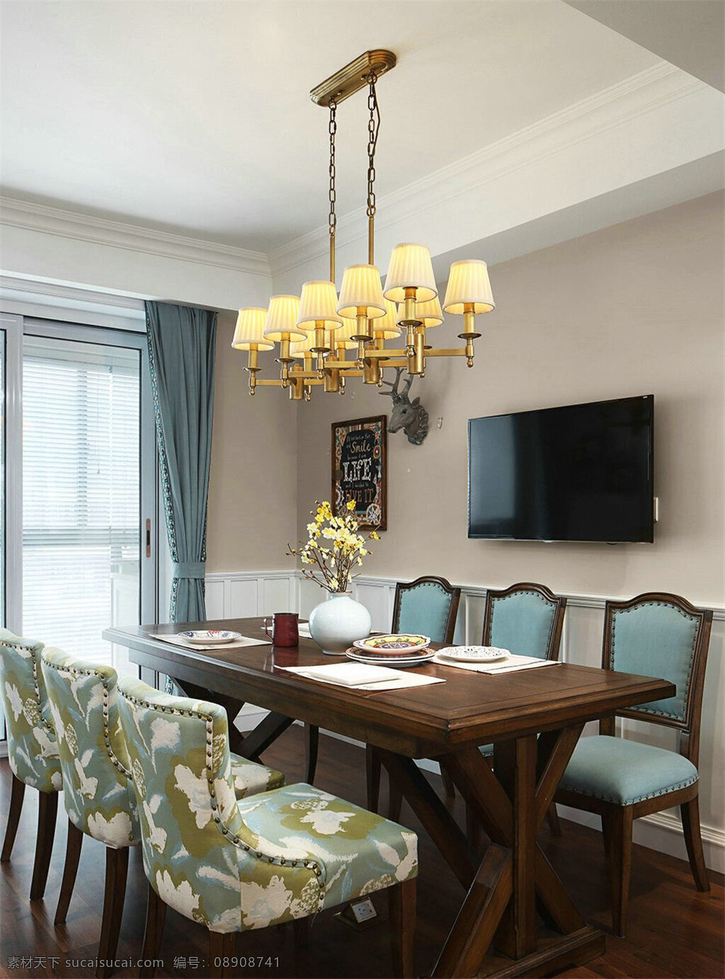 美式 时尚 创意 餐厅 餐桌 设计图 家居 家居生活 室内设计 装修 室内 家具 装修设计 环境设计 大灯