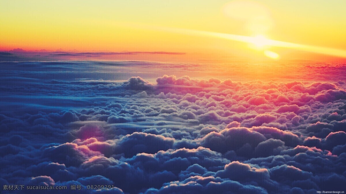 在云端 日出 云端 云层 日落 空中 自然景观 自然风景