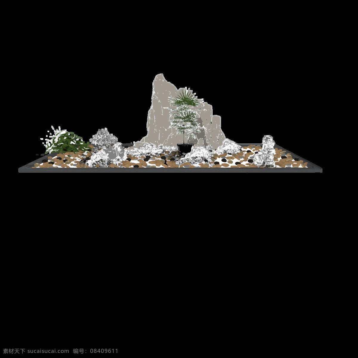 中式 植物 家居 盆栽 元素 摆件 产品