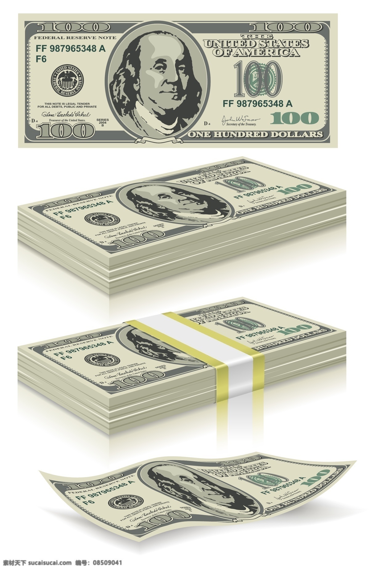 美元 货币 包装设计 矢量图 矢量 钱包 psd钱包 白色