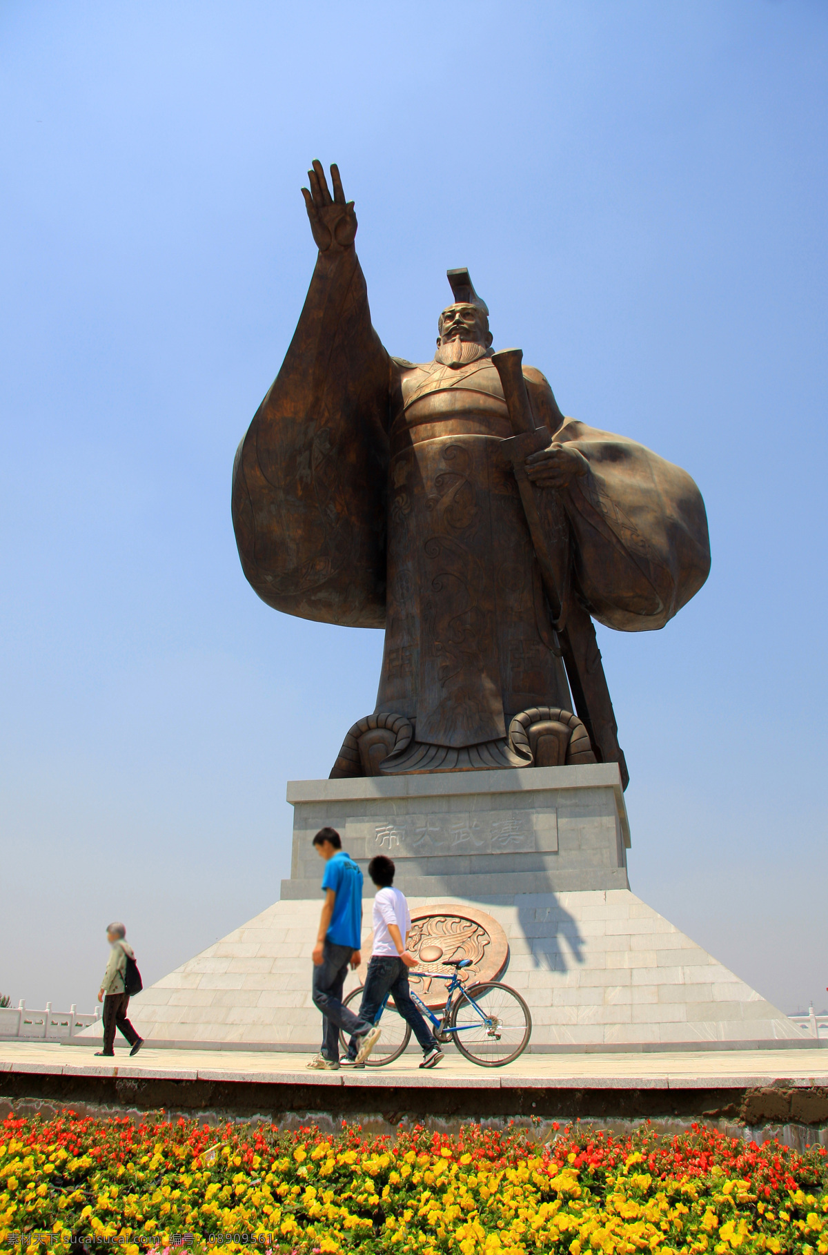 汉武大帝 汉城湖 建筑物 景观 建筑 汉武帝 刘彻 古代 皇帝 历史 文物 西安 实景 人文景观 旅游摄影