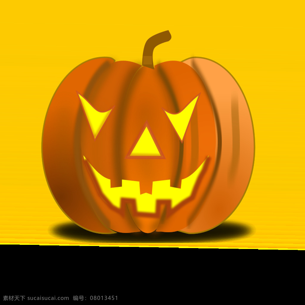万圣节南瓜 halloween2010 svg 黄色