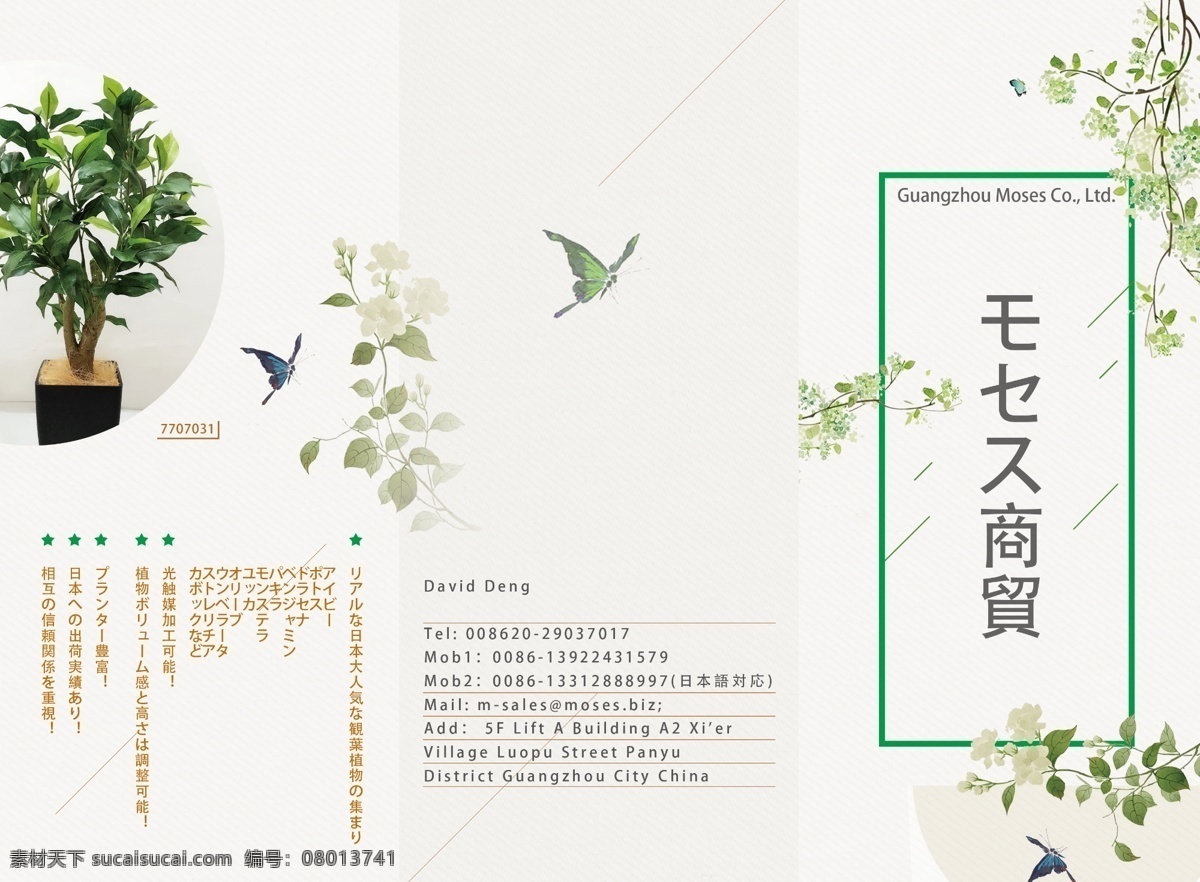 日系宣传折页 日系 花草 小清新