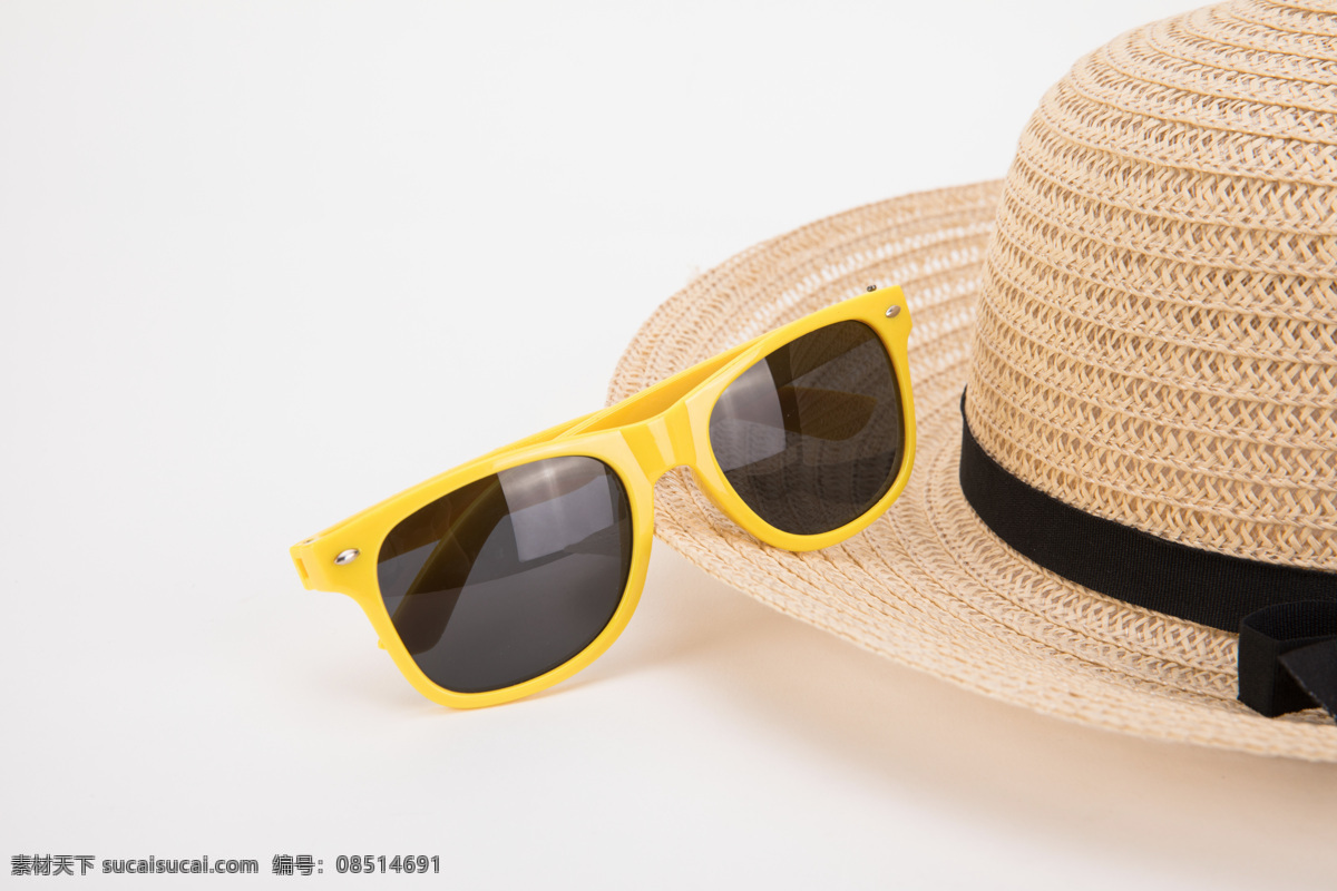 太阳镜 太阳帽 旅游 背景 海报 素材图片 杂图