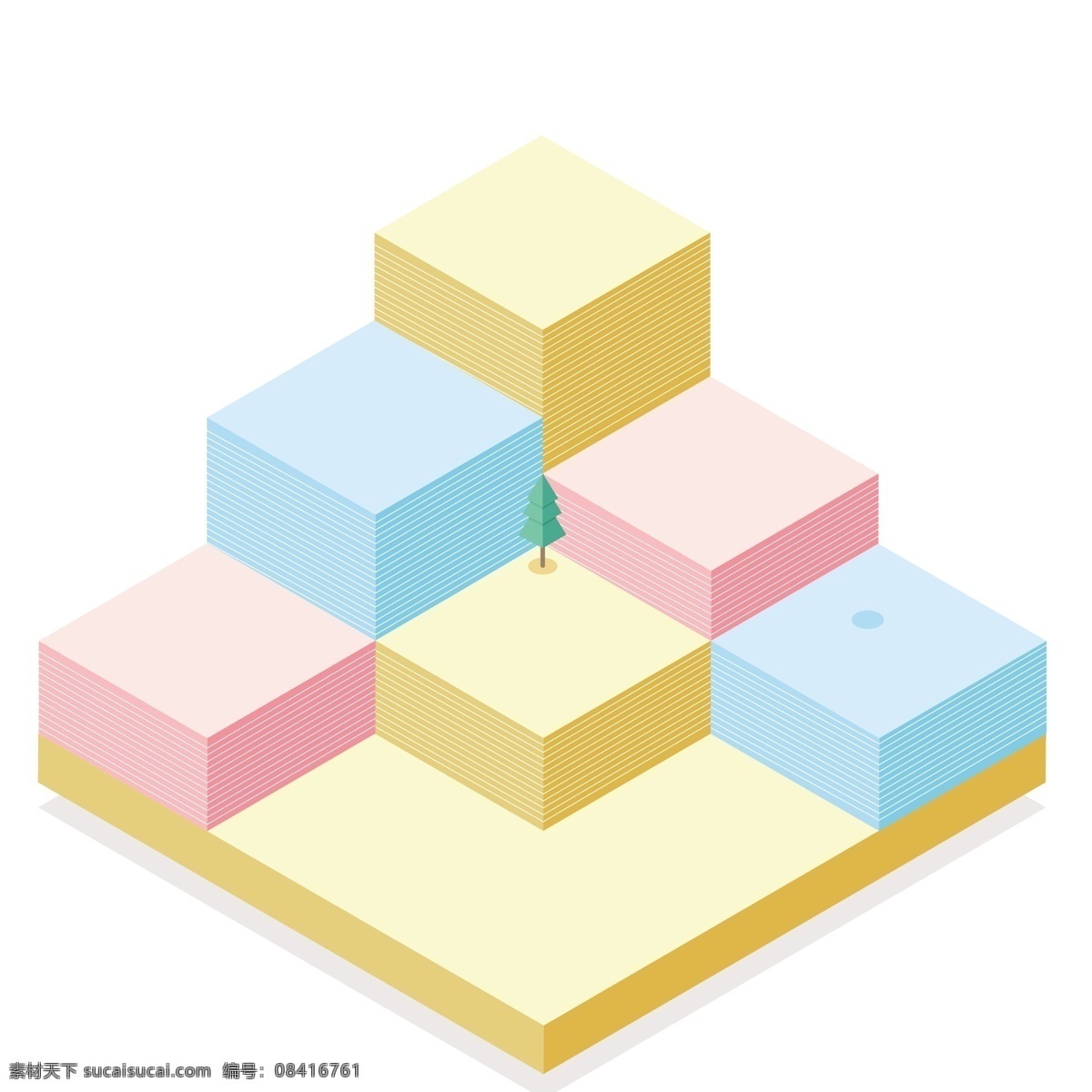 彩色 小 方块 堆积 图案 小方块 扁平化 2019流行 小清新 创意 矢量 科技 办公 元素 现代 简约 装饰 小图标