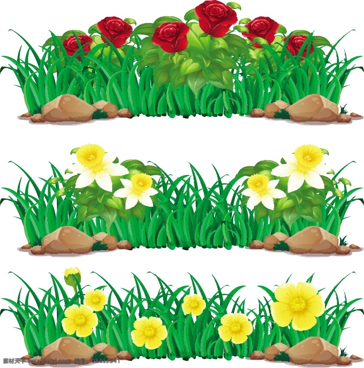 布什 插图 中 花卉 种类 花 自然 春 艺 叶 植物 装饰 画 美 春花 不同 类型