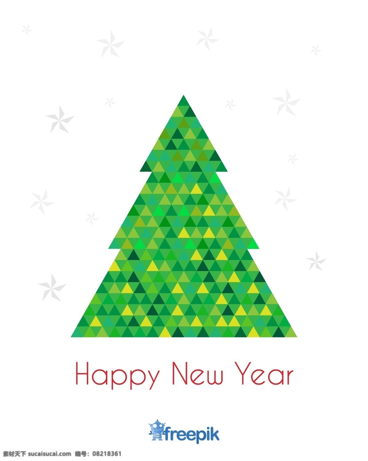 圣诞树 绿色 黄色 三角形 卡片 圣诞卡片 新 黄 年 贺卡 问候 垂直 做 绿色的三角形 白色