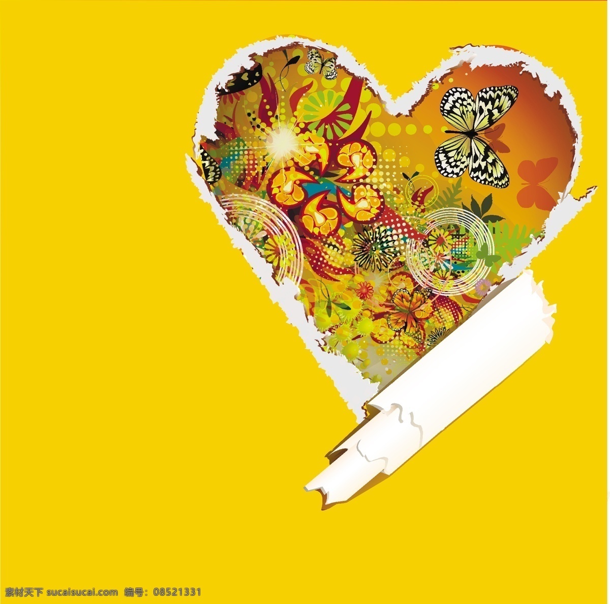 爱心 背景 潮流 春天 蝴蝶 蝴蝶矢量素材 花朵 花纹 节日素材 撕 纸 梦幻 蝴蝶模板下载 撕纸 情人节 时尚 矢量 情人节主题 情人节七夕