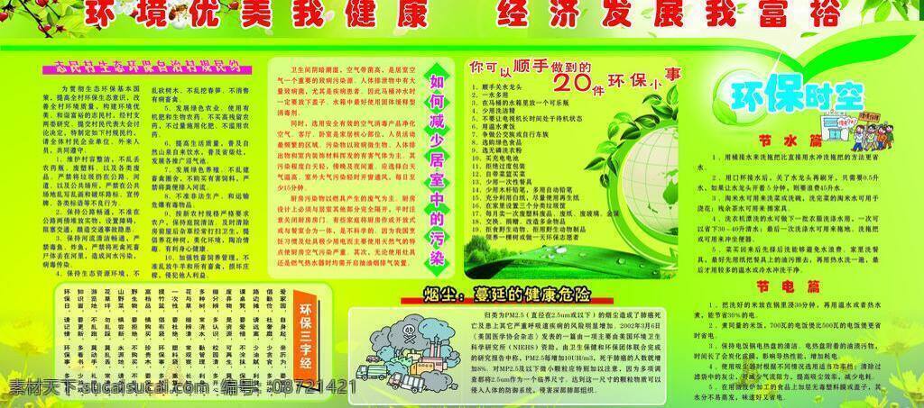 节能 低碳环保 绿草 绿色 文字 展板模板 美化地球 矢量 其他展板设计