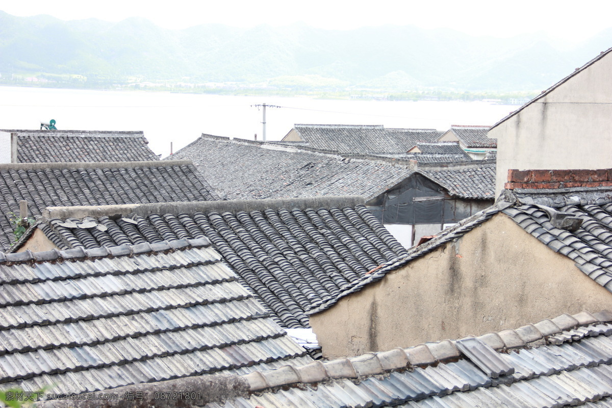 瓦房 房子 建筑 老房子 瓦片 瓦砾 古镇 旧房子 屋顶 宁波这城市 自然风景 自然景观