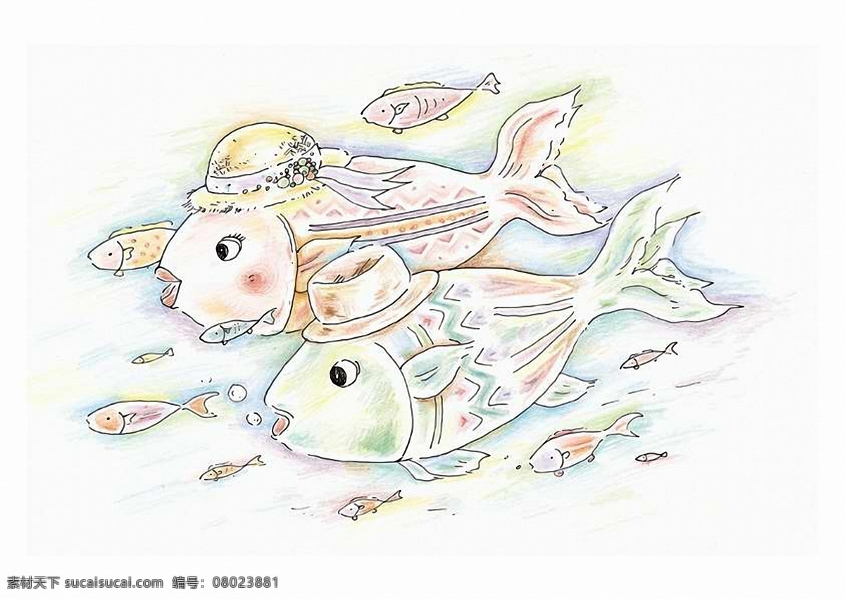 欢乐 家庭 　 手绘 插图 欢乐家庭 设计素材 动物家庭 动物插图 书画美术 白色